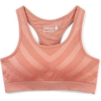 SMARTWOOL W SEAMLESS RACERBACK BRA, light mahogany