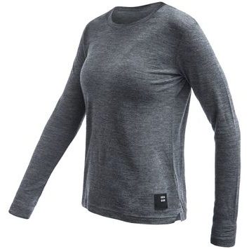 SENSOR MERINO LITE dámské triko dl.rukáv anthracite gray