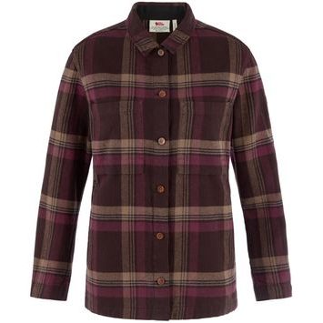 FJÄLLRÄVEN Singi Flannel Overshirt W Black Oak-Port