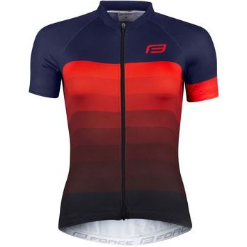 FORCE ASCENT UNI kr. rukáv, modro-červený