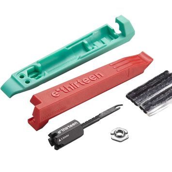 E*THIRTEEN Tire Lever Tire Plug Kit | Red/Seafoam