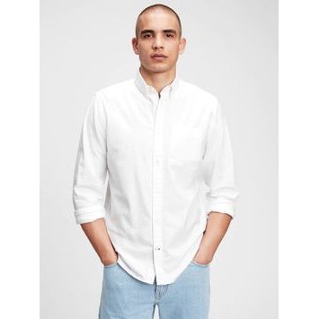 GAP 619568-02 Košile oxford standard fit Bílá