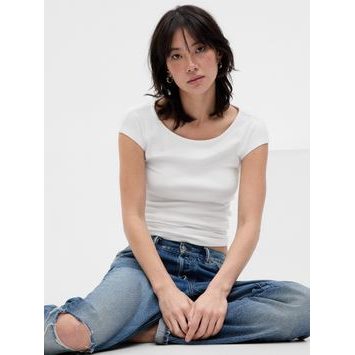 GAP 540672-01 Tričko s krátkým rukávem Bílá