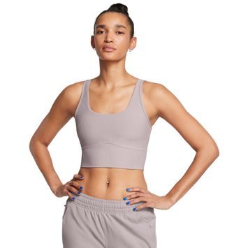 UNDER ARMOUR Meridian Rib Crop Tank-GRY