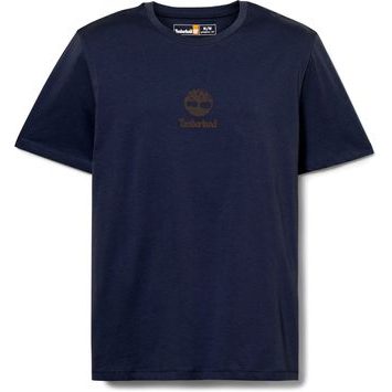 TIMBERLAND Print Stack Logo Short Sleeve Tee Dark Sapphire