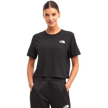 THE NORTH FACE W SIMPLE DOME CROPPED SLIM TEE BLACK