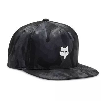 FOX Fox Head Camo Tech Snapback, Black Camo