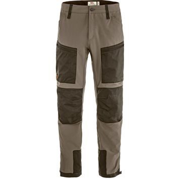 FJÄLLRÄVEN Keb Agile Trousers M Suede Brown-Dark Olive