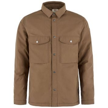 FJÄLLRÄVEN Övik Down Shirt Jacket M Wood Brown