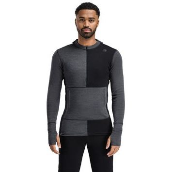 ACLIMA WarmWool Hoodsweater w/zip M's Jet Black/Marengo
