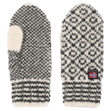 DEVOLD Svalbard Wool Mitten, Offwhite/Anthracite