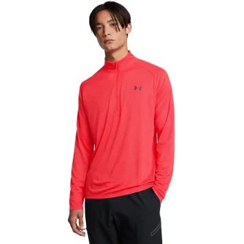 UNDER ARMOUR UA Tech Textured 1/2 Zip-RED