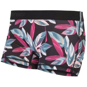 SENSOR COOLMAX IMPRESS dámské kalhotky s nohavičkou černá/leaves