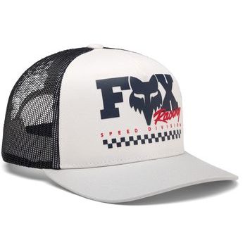 FOX Yth Checker Mesh Trucker Hat White