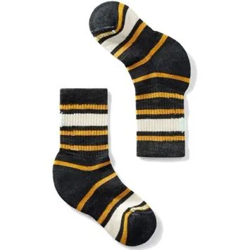 SMARTWOOL K HIKE LC STRIPED CREW, charcoal