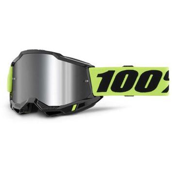 100% ACCURI 2 Goggle Neon Yellow - Mirror Silver Lens