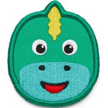 AFFENZAHN Velcro badge Dinsosaur - turquoise