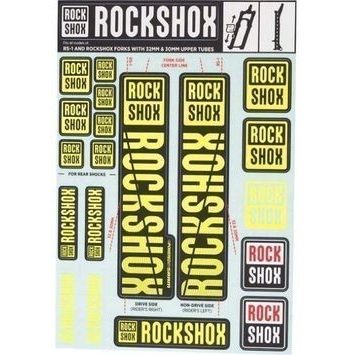 ROCK SHOX DECAL KIT 35MM DC NE01 YELLOW