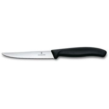 VICTORINOX Swiss Classic, steak & pizza knife, 11cm, wavy, black