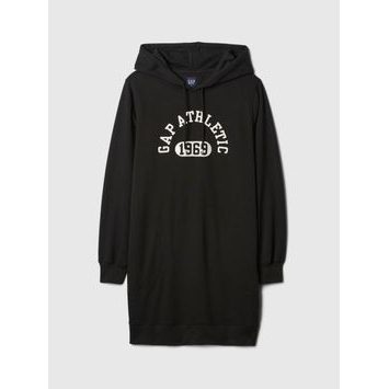 GAP Mikinové šaty s logem Černá