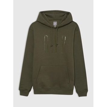 GAP 829192-01 Mikina s logem a kapucí Zelená