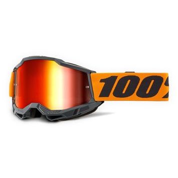 100% ACCURI 2 Goggle Orange - Red Mirror Lens