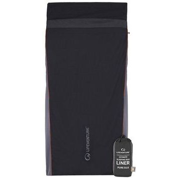 LIFEVENTURE Silk Sleeping Bag Liner Ultimate Rectangular 220 × 85 cm