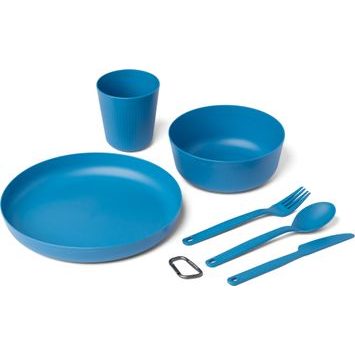 SEA TO SUMMIT Camp Dinnerware Set w/ Mesh Sack - [6 Piece Cendre Blue Cendre Blue
