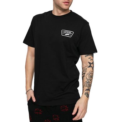 VANS FULL PATCH BACK SS TEE BLACK-WHITE