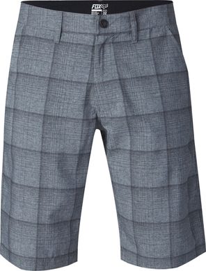 FOX 16222 028 ESSEX TECH PLAID Charcoal - kraťasy pánské