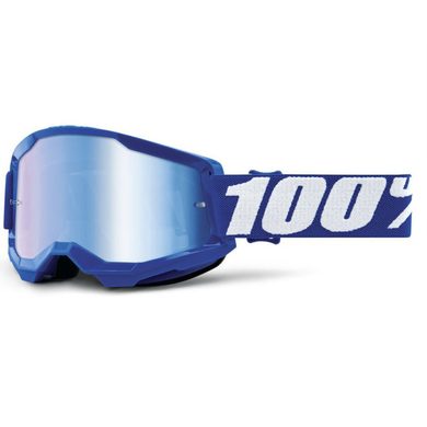 100% STRATA 2 Goggle - Blue - Mirror Blue Lens