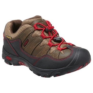 KEEN Pagosa Low WP K brown / red - dětská turistická bota