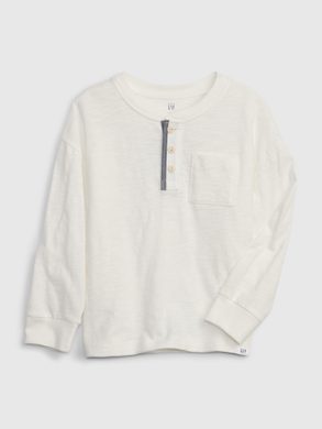 GAP 516159-03 Dětské tričko s kapsičkou Bílá