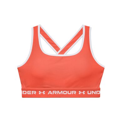 UNDER ARMOUR UA Crossback Mid Bra, Orange/white