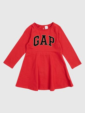 GAP 890597-00 Dětské šaty s logem Červená