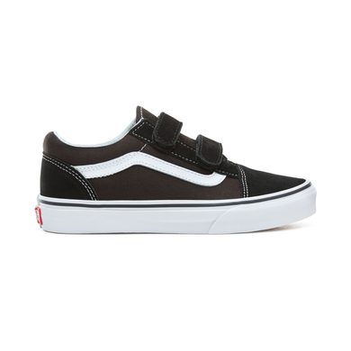 VANS YOUTH OLD SKOOL V SHOES (8-14 years) Black-True White