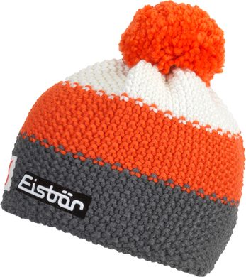 EISBÄR Star Pompon MÜ SP, anthrazit/darkorange/white