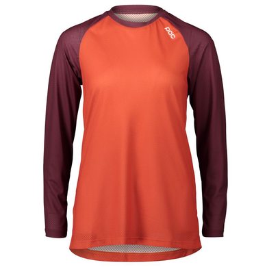 POC W's MTB Pure LS Jersey, Propylene Red/Agate Red