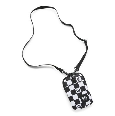 VANS WM CALL WAITING LANYARD PEACE CHECK BLACK/WHITE