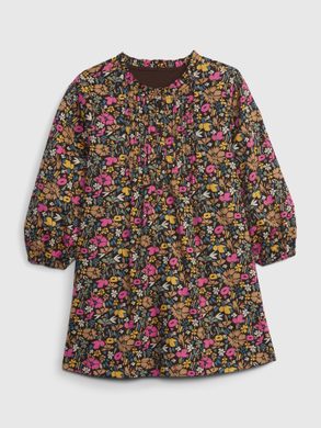 GAP 453751-00 Dětské šaty s květinovým vzorem Hnědá