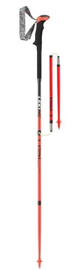 LEKI Micro Stick Carbon, neonred-black-white