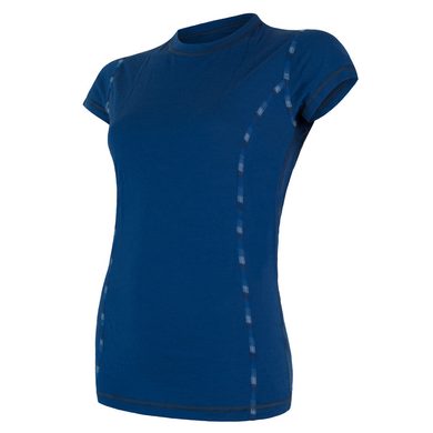 SENSOR MERINO AIR women's shirt neck sleeve dark blue