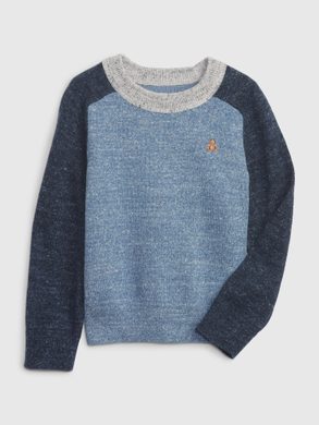 GAP 487166-00 Dětský pletený svetr Modrá