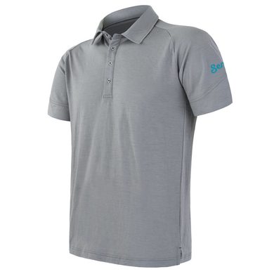 SENSOR MERINO ACTIVE POLO men's shirt grey