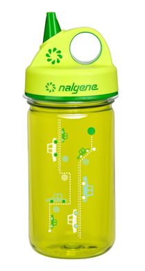 NALGENE Grip-n-Gulp Kids 350ml Green Cars - dětská láhev