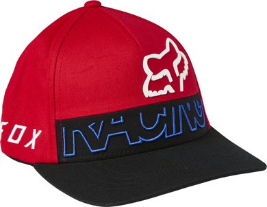 FOX Youth Skew Flexfit Hat Flame Red