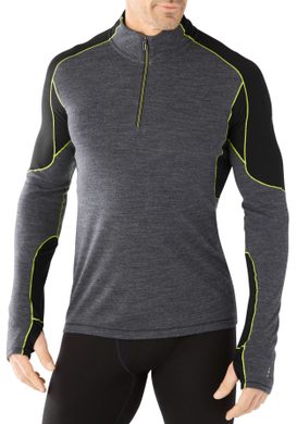 SMARTWOOL M PHD LIGHT 1/4 ZIP, charcoal