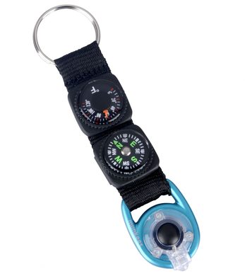 MUNKEES Multifunction key ring with thermometer, compass and LED