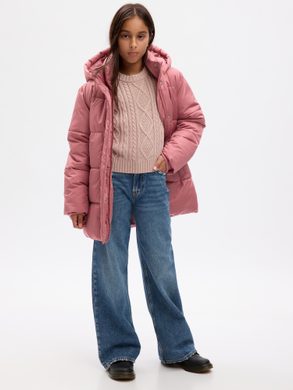 GAP 786732-00 Dětská prošívaná bunda s kapucí Růžová
