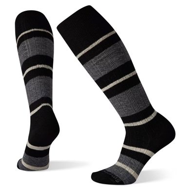 W EVERYDAY STRIPED CABLE KNEE HIGH black